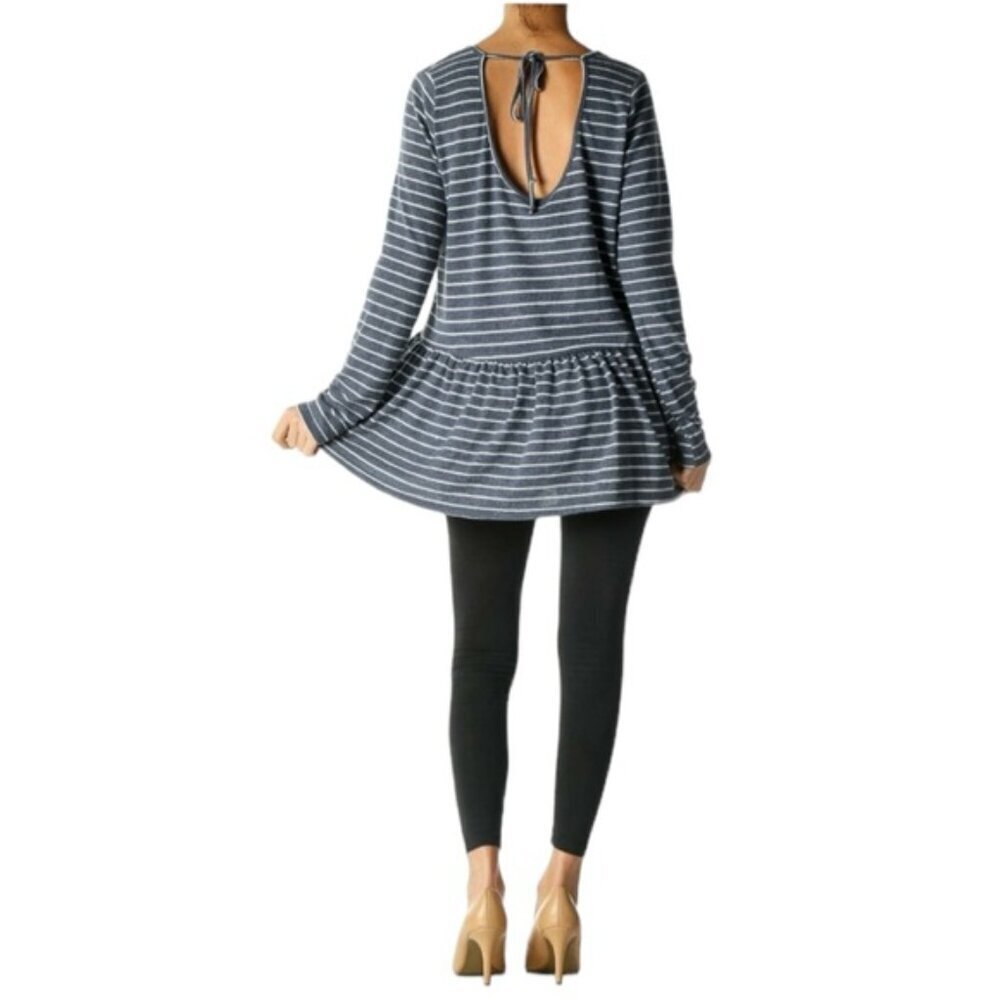 Modcloth Striped Peplum Top